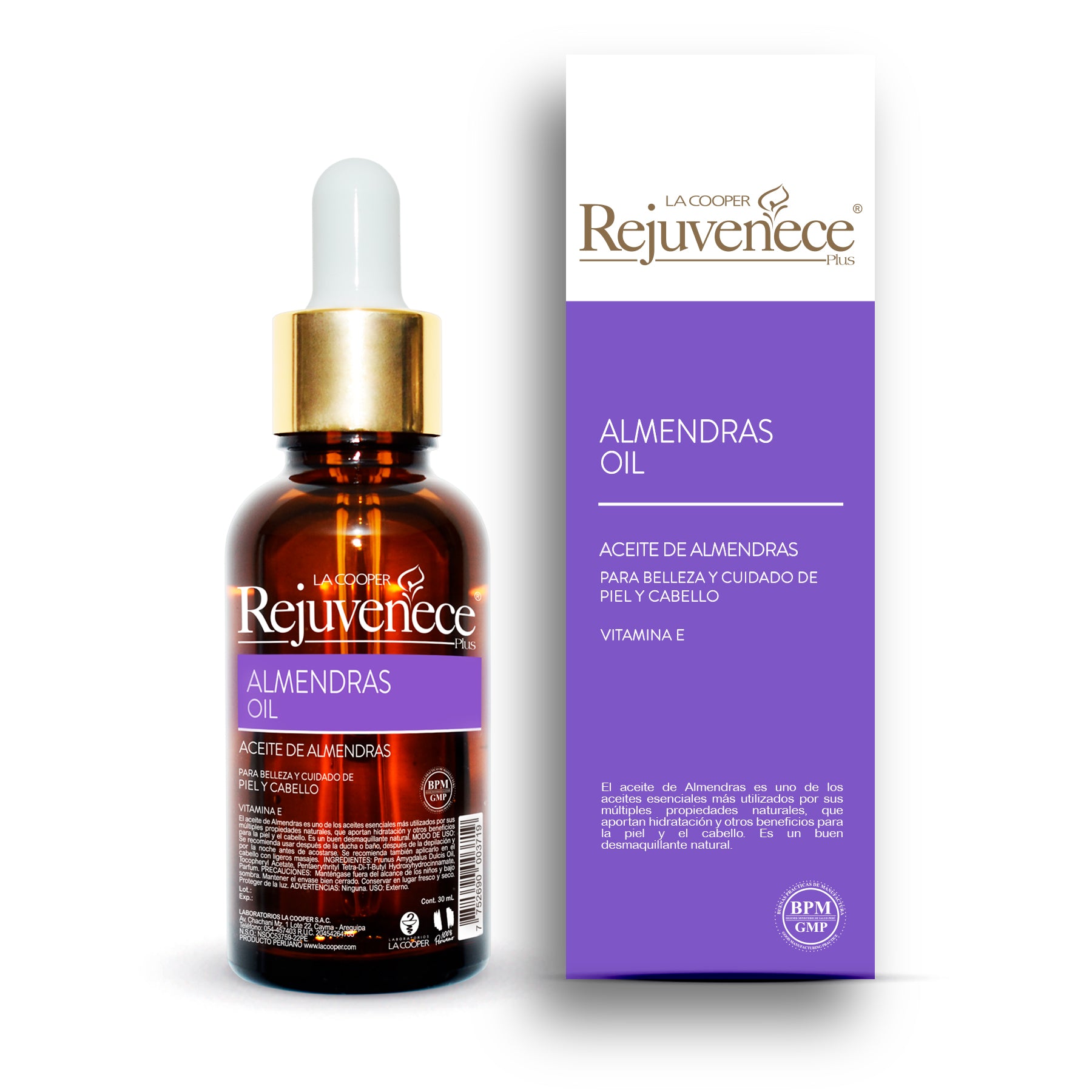 Aceite de almendras La Cooper, 30 ml