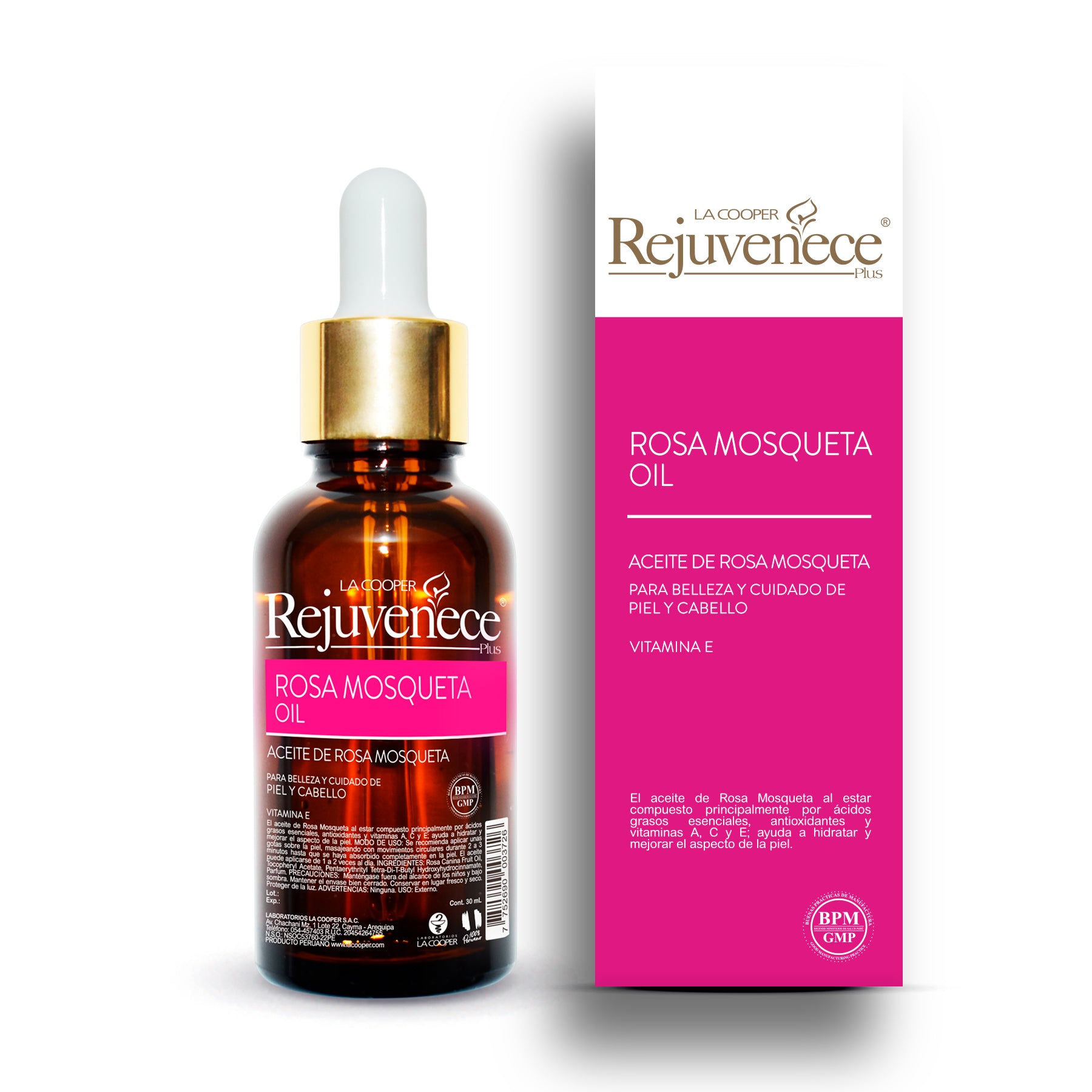 Aceite de rosa mosqueta La Cooper, 30 ml