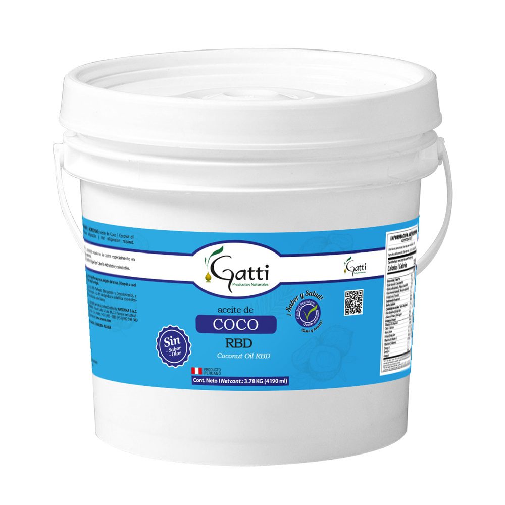 Aceite de coco en balde Gatti, 3.78 kg
