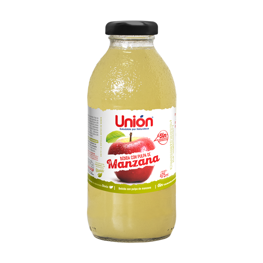 [SOLO RETIRO EN TIENDA] - Bebida con pulpa de manzana Unión, 475 ml