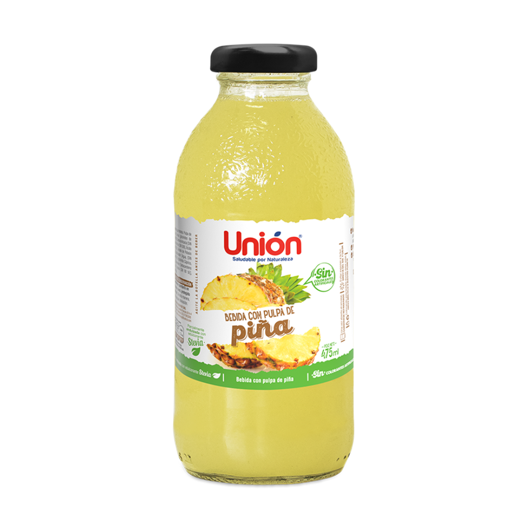 [SOLO RETIRO EN TIENDA] - Bebida con pulpa de piña Unión, 475 ml