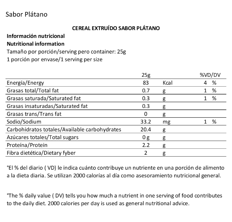 Baby puffs sabor plátano QFoods, 25 gr