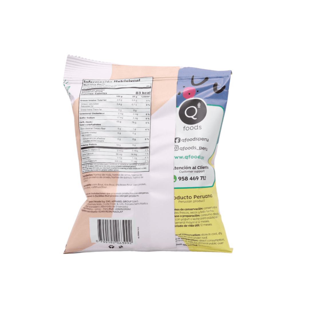 Baby crunchies sabor natural QFoods, 25 gr