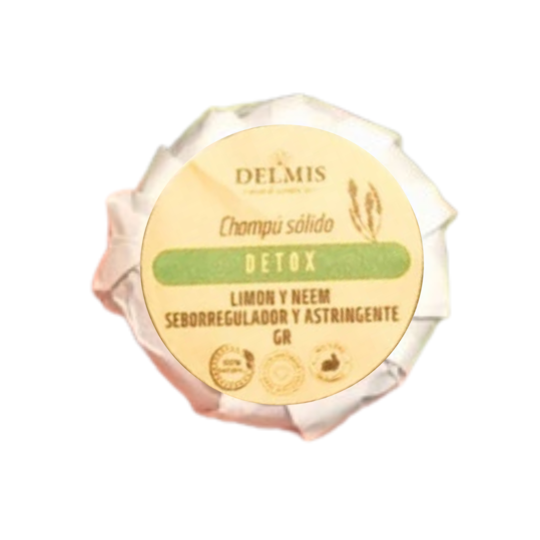 Champú sólido detox Delmis Natural, 100 gr