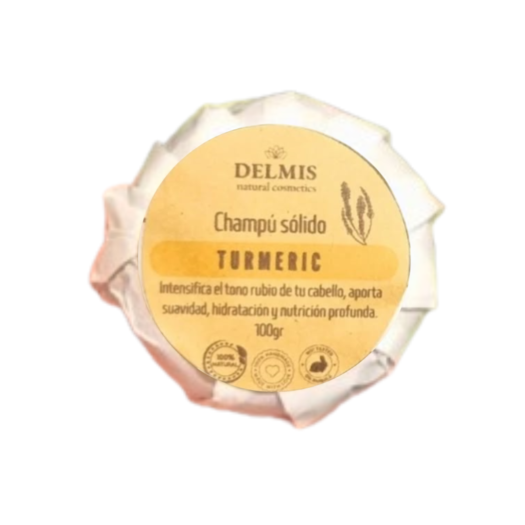 Champú sólido turmeric Delmis Natural, 100 gr
