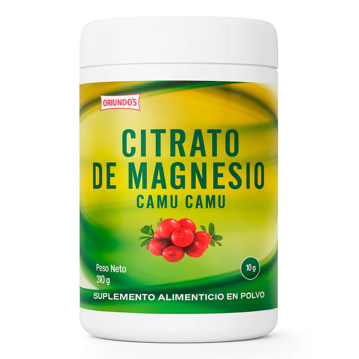 Citrato de magnesio con camu camu en polvo Oriundo's, 310 gr