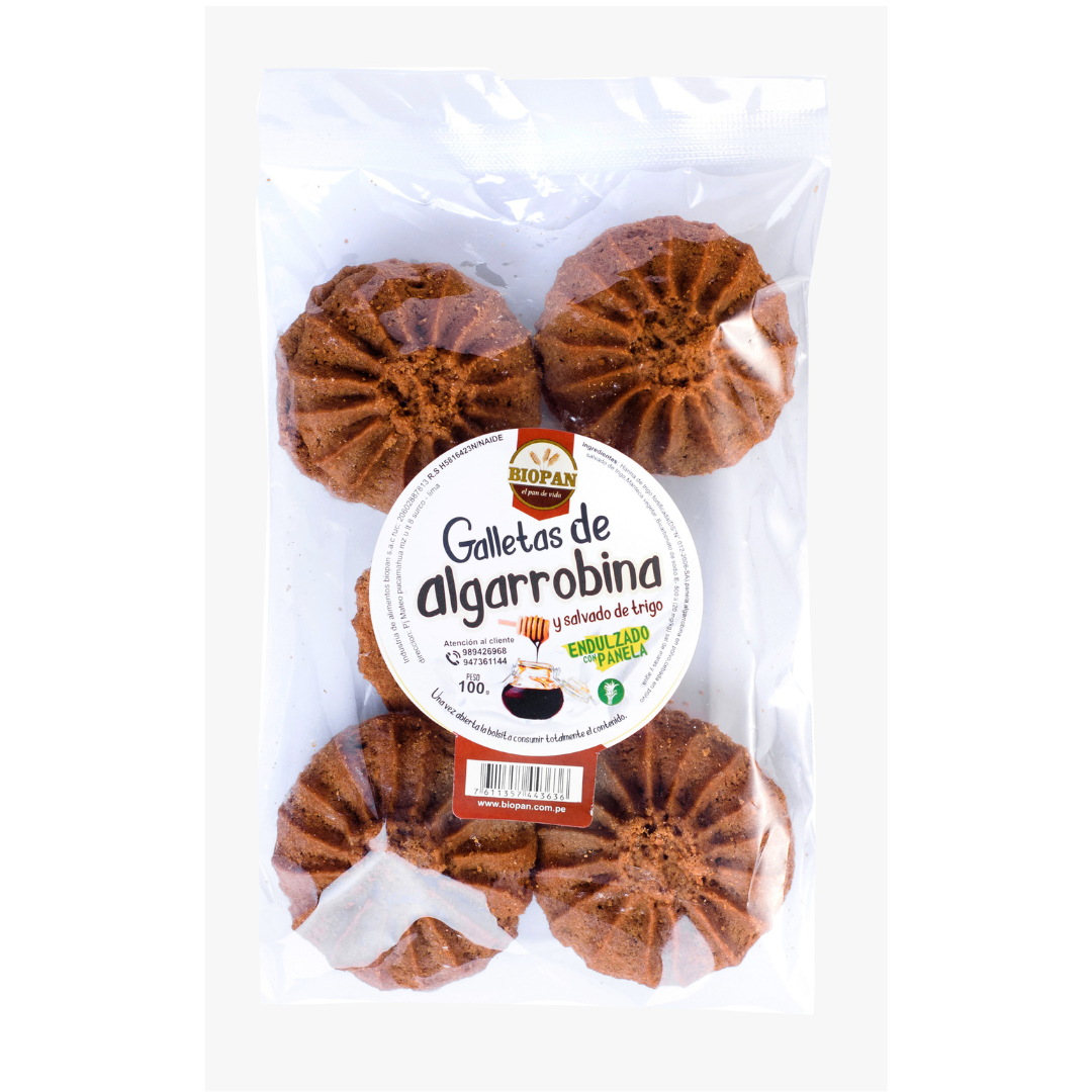 Galletas de yogurt con algarrobina Biopan, 100 gr