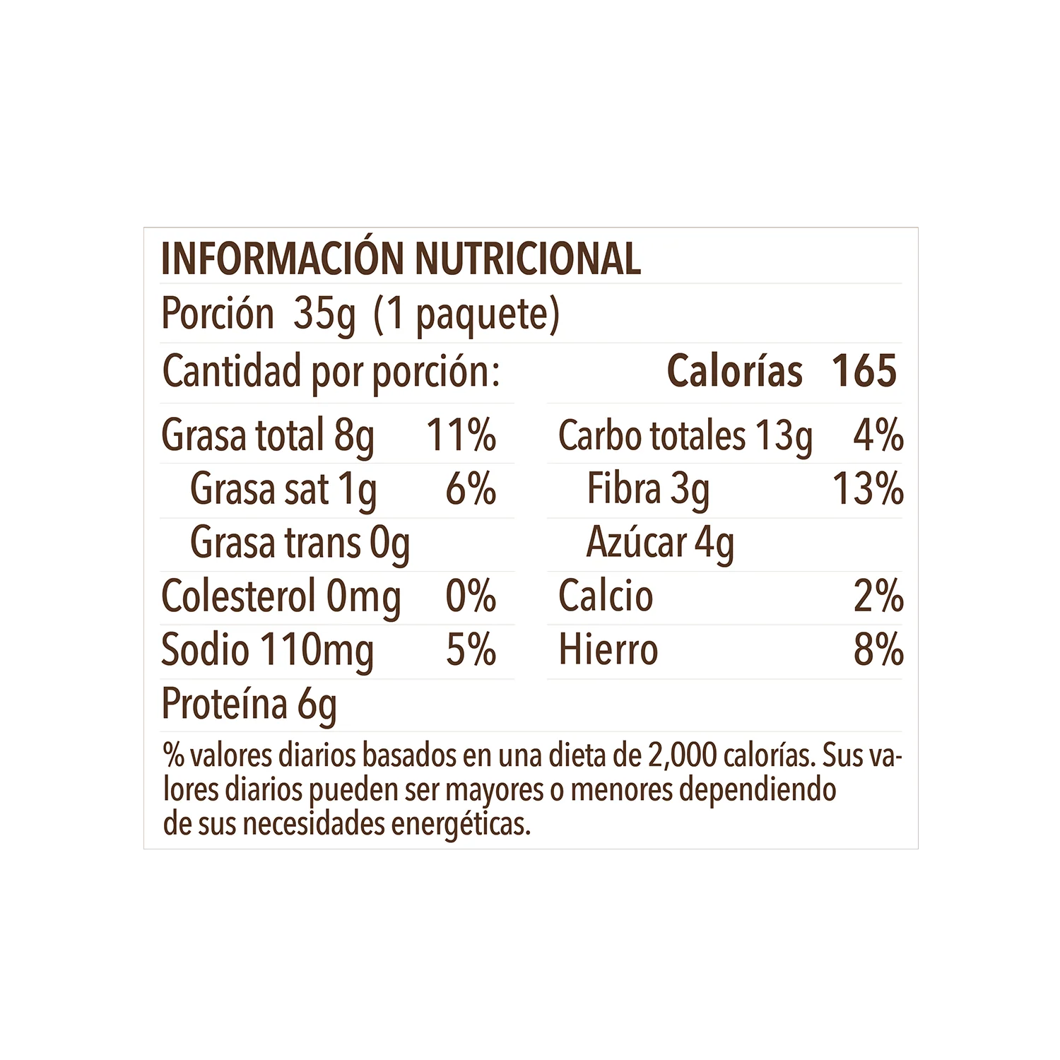 Galletas deavena, cacao y vainilla rellenas de maní La Purita, 35 gr