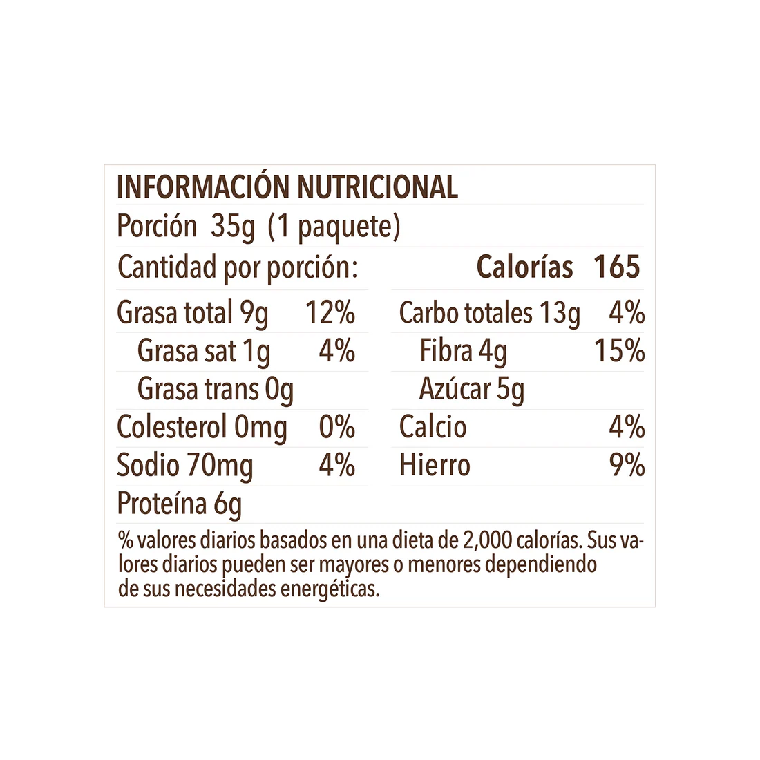 Galletas de avena y cacao rellenas de vainilla La Purita, 35 gr