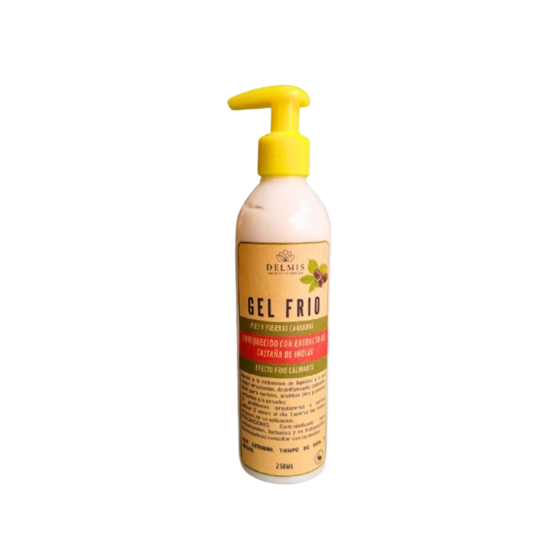 Gel frío para piernas cansadas Delmis Natural, 250 ML