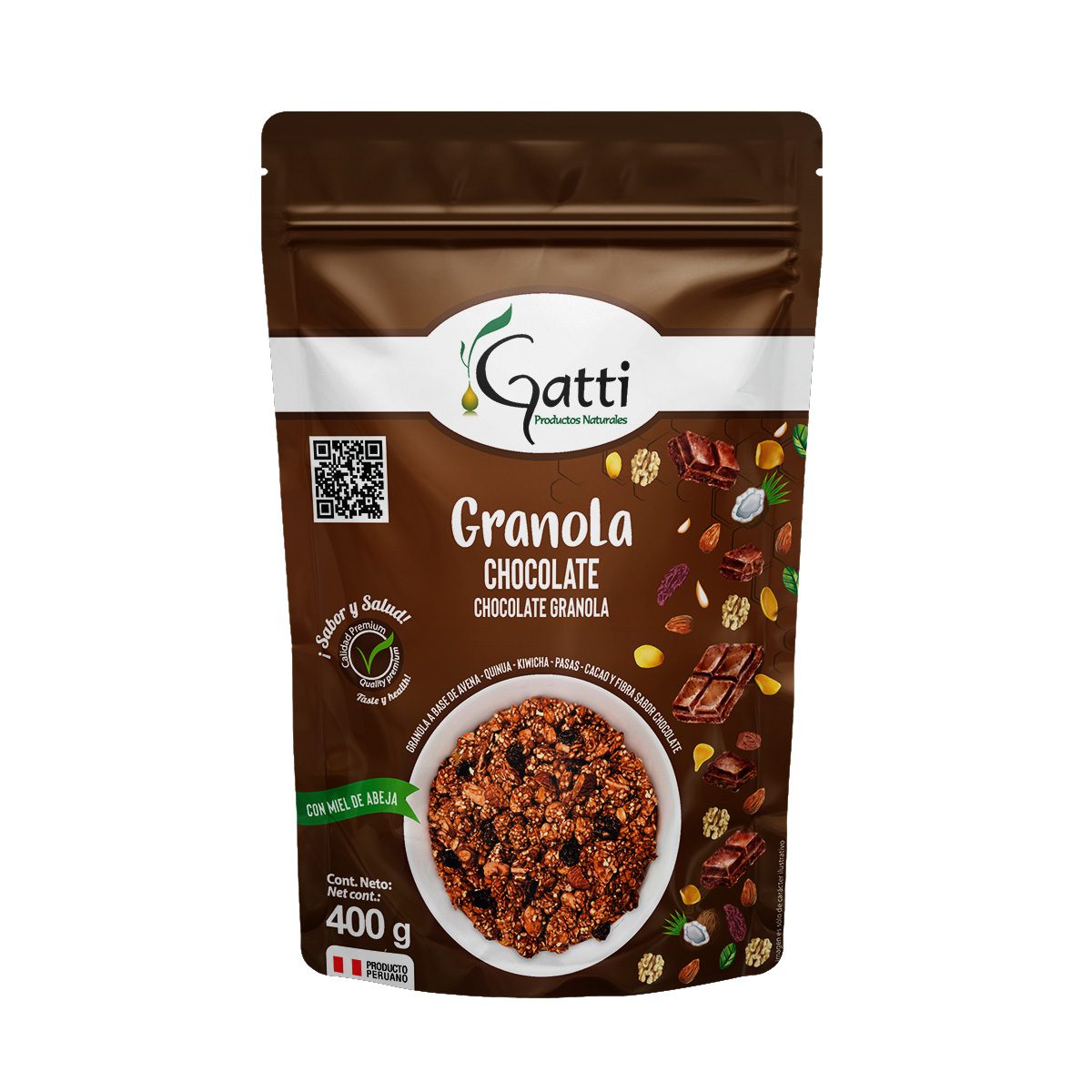 Granola de chocolate Gatti, 400 gr