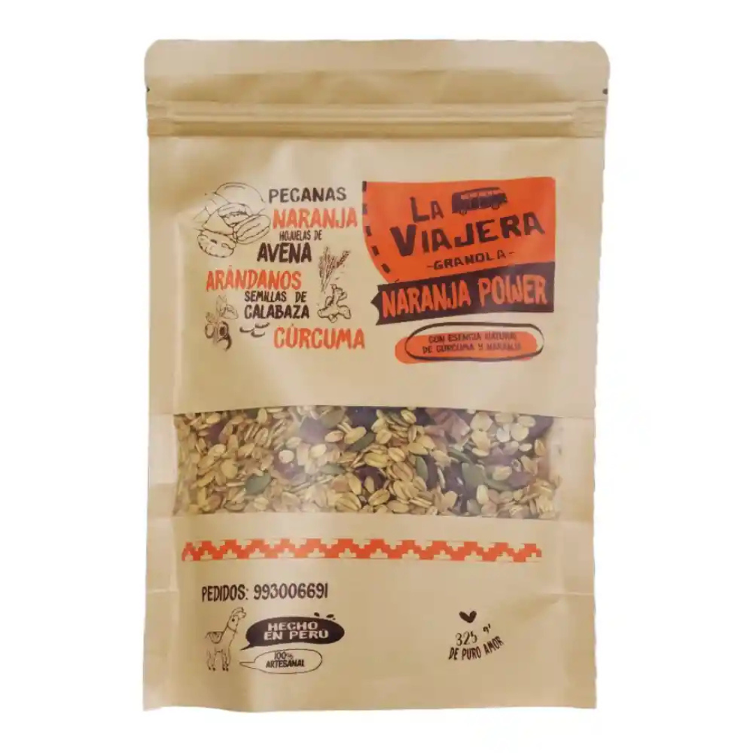 Granola naranja power La Viajera, 325 gr