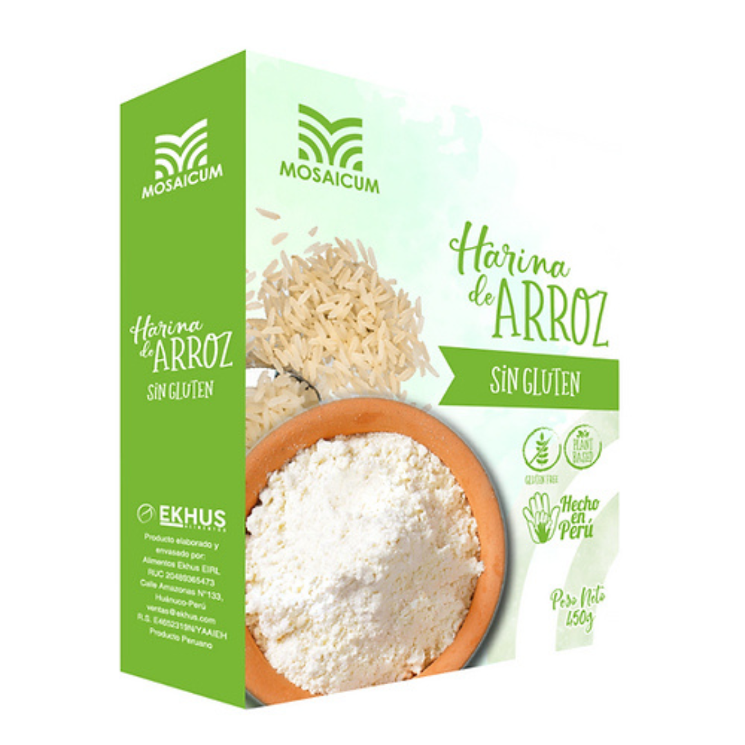 Harina de arroz sin gluten Mosaicum, 450 gr