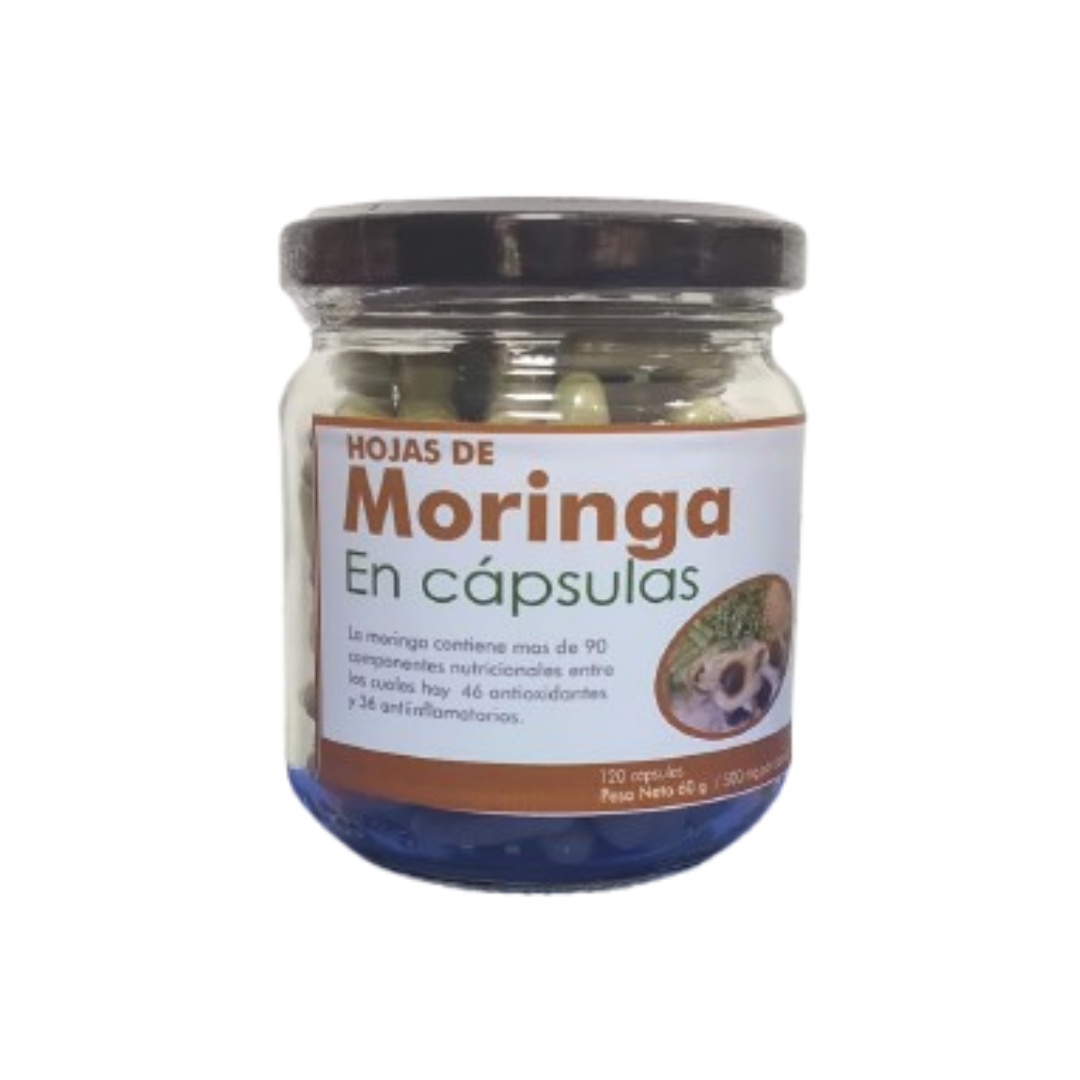 Hojas de moringa 120 cápsulas, Frutos y Procesos