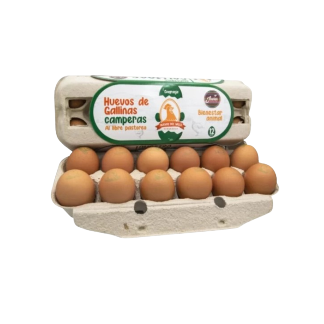 [SOLO RETIRO EN TIENDA] - Huevos camperos Del Valle, 12 und