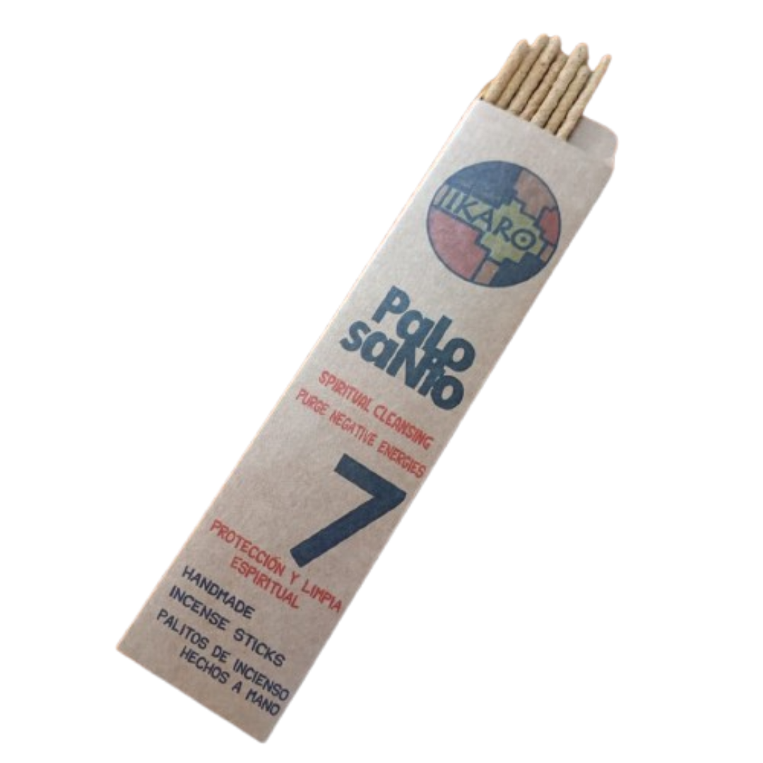 Sahumerios ancestrales en varillas de palo santo Ikaro, 7 unidades