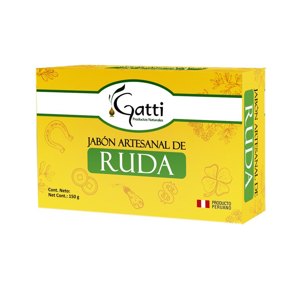 Jabón artesanal de ruda Gatti, 150 gr