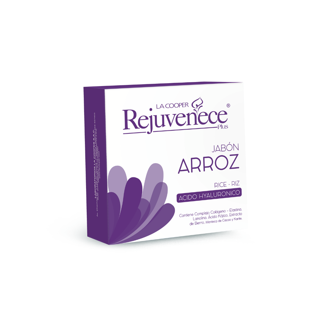 Jabón rejuvenece plus con arroz La Cooper, 80 gr