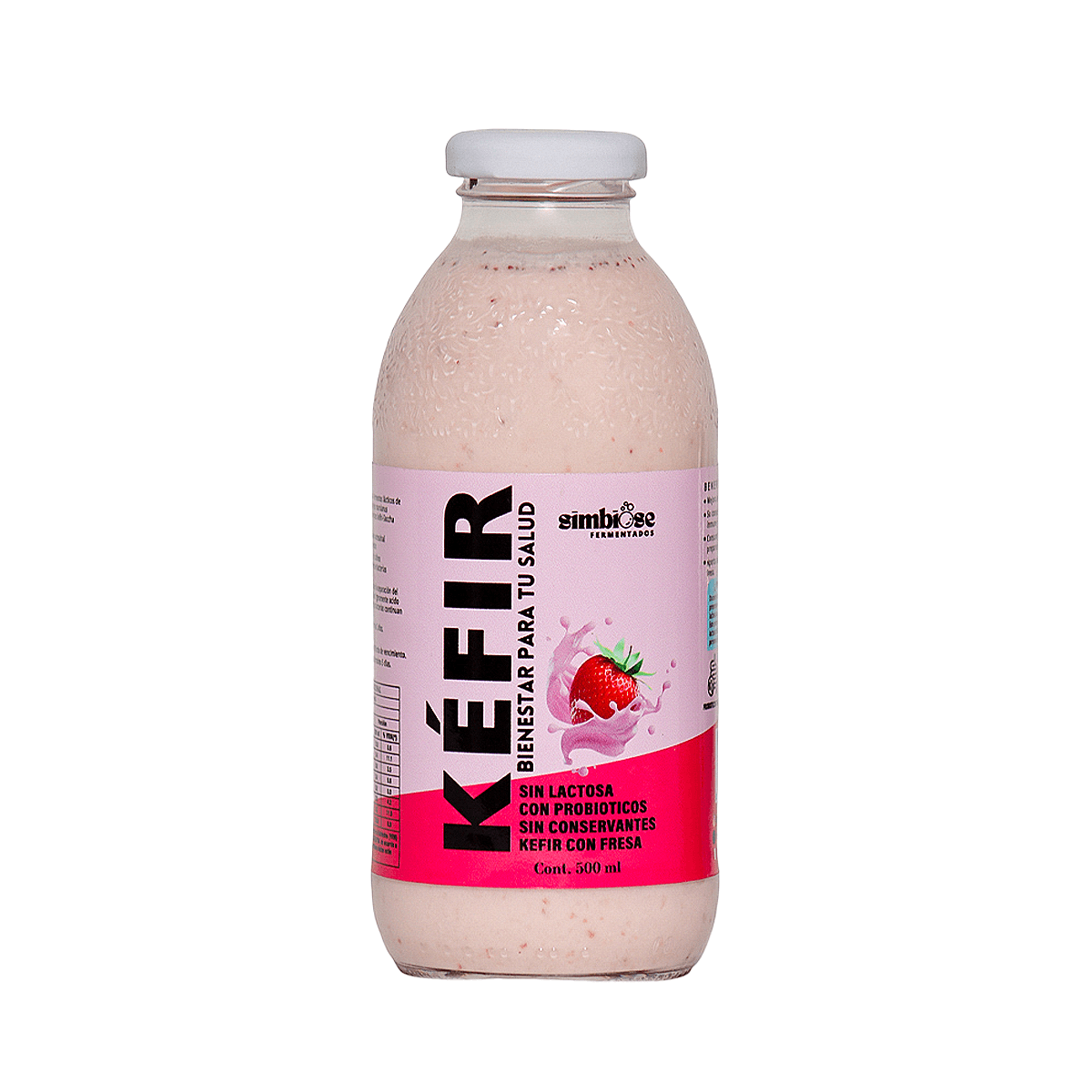 [SOLO RETIRO EN TIENDA] - Kéfir de leche con fresa Simbiose, 500 ml