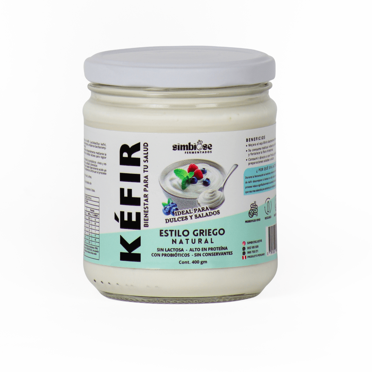 [SOLO RETIRO EN TIENDA] - Kéfir estilo griego Simbiose, 400 gr