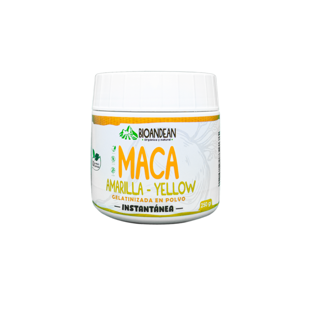 Maca amarilla gelatinizada Bioandean, 250 gr