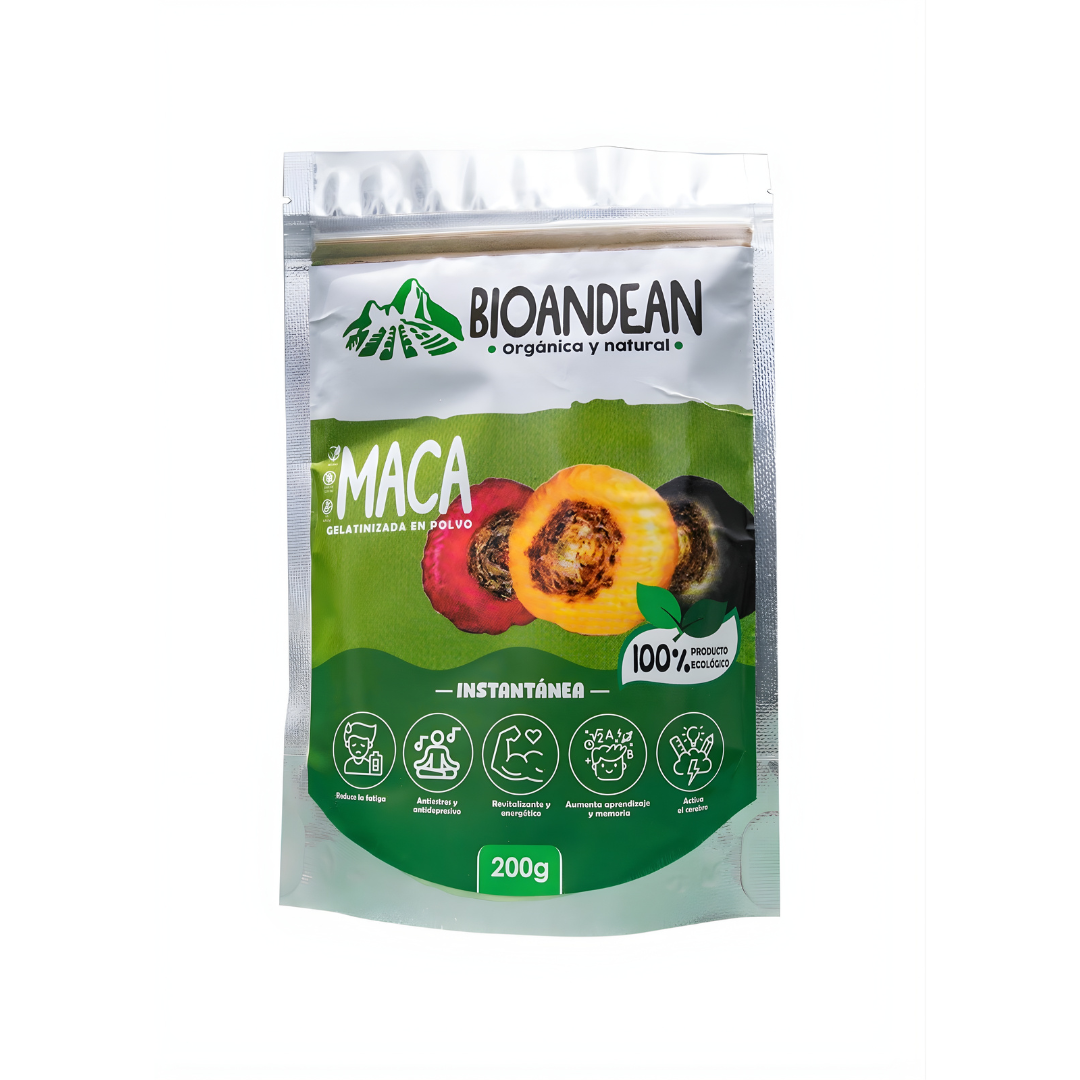 Maca mix gelatinizada Bioandean, 200 gr