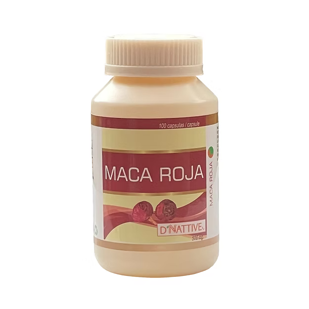 Maca roja 100 Cápsulas D'Nattive, 500 mg