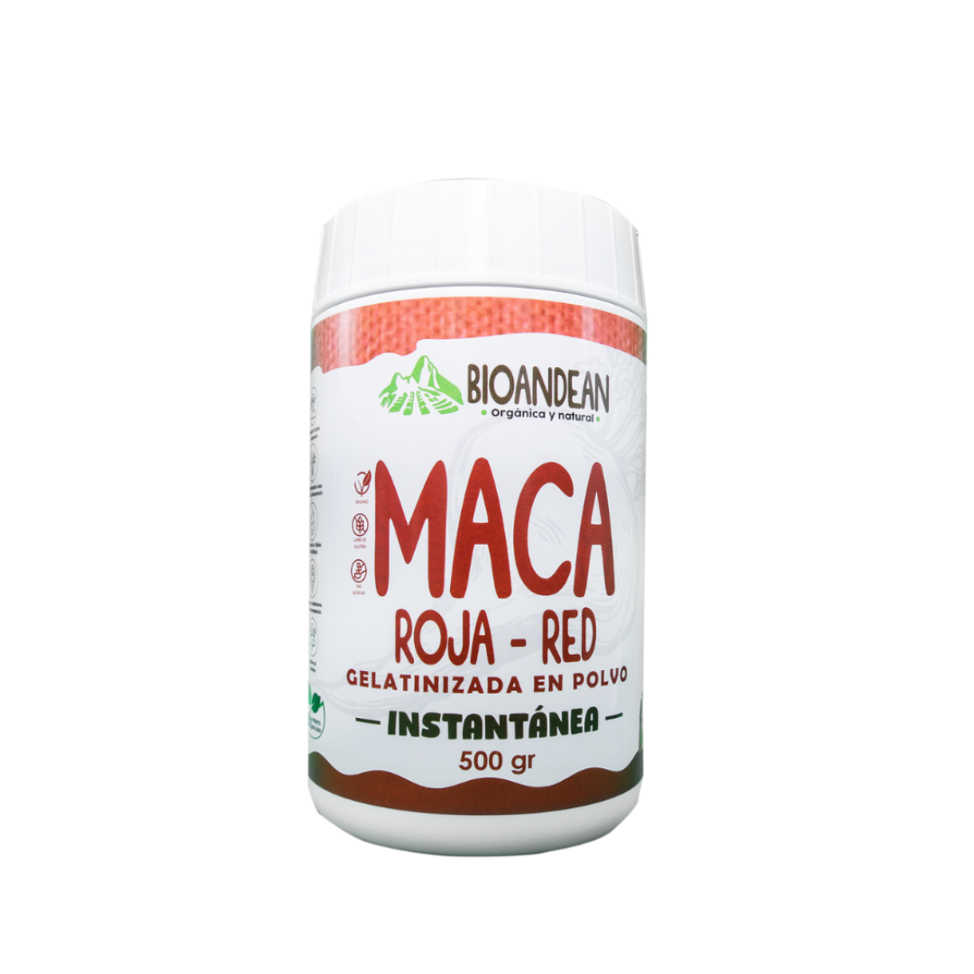 Maca roja gelatinizada Bioandean, 500 gr