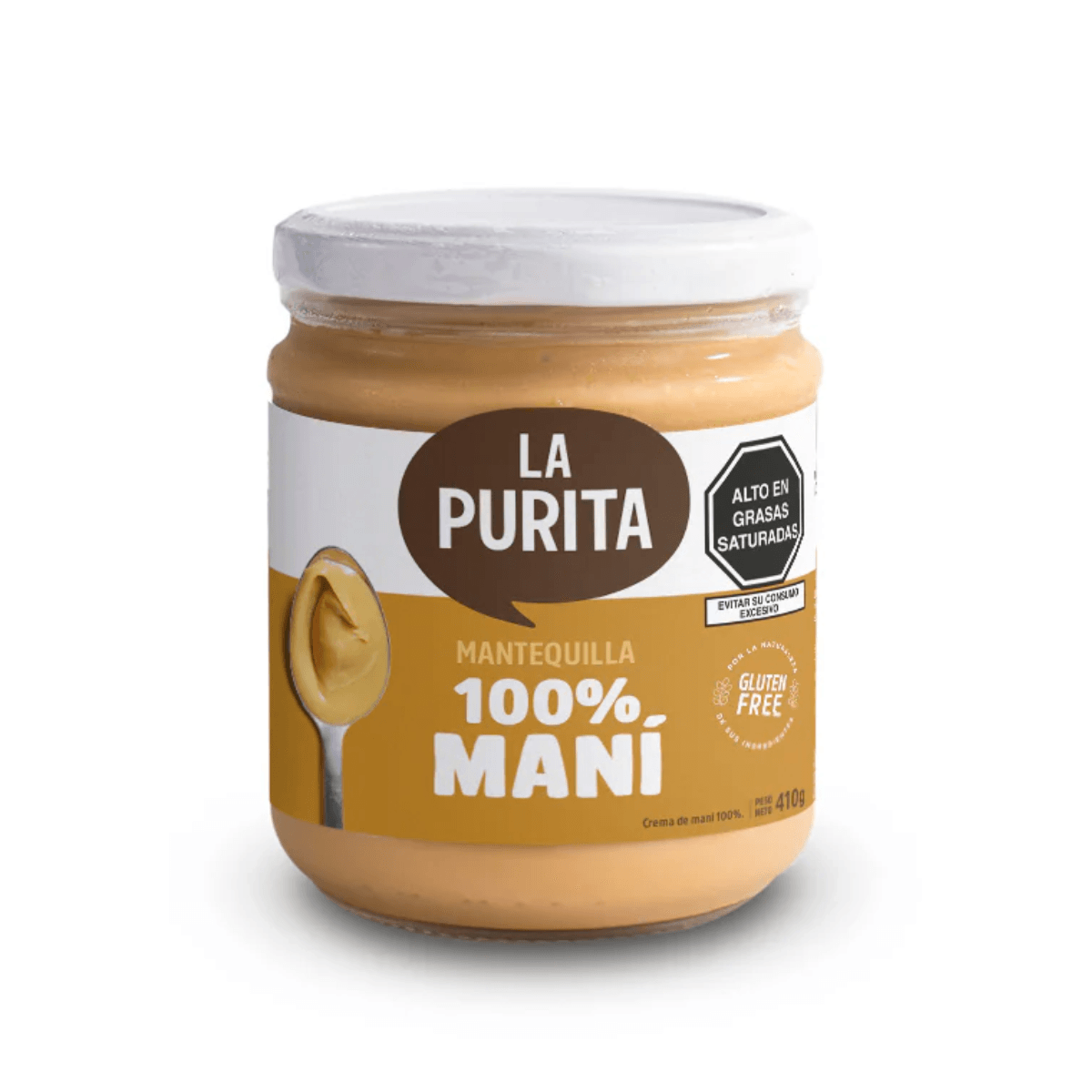 Mantequilla 100% maní, La Purita