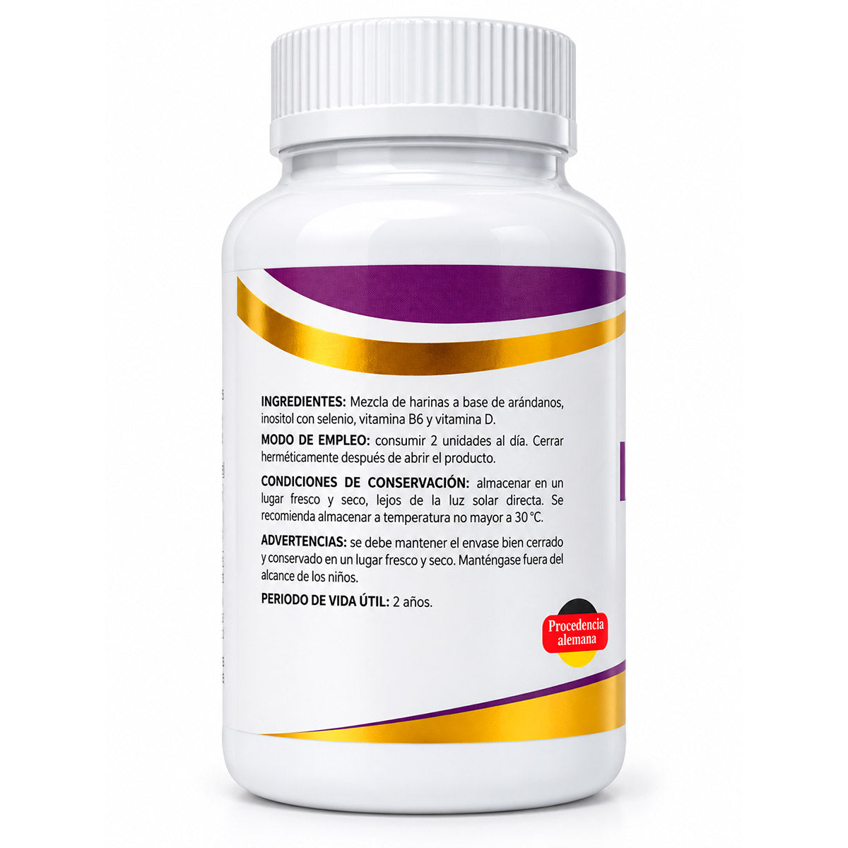 Myo-inositol Nanita Foods, información nutricional