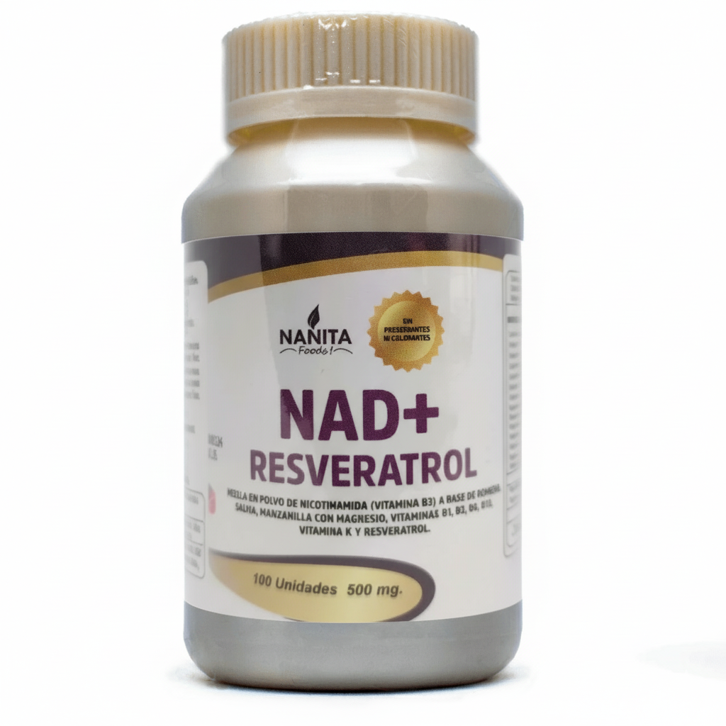 Nad+ Resveratrol 100 cápsulas Nanita Foods, 500 mg