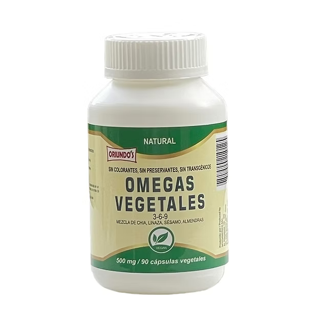 Omegas vegetales 90 cápsulas Oriundos, 500 mg