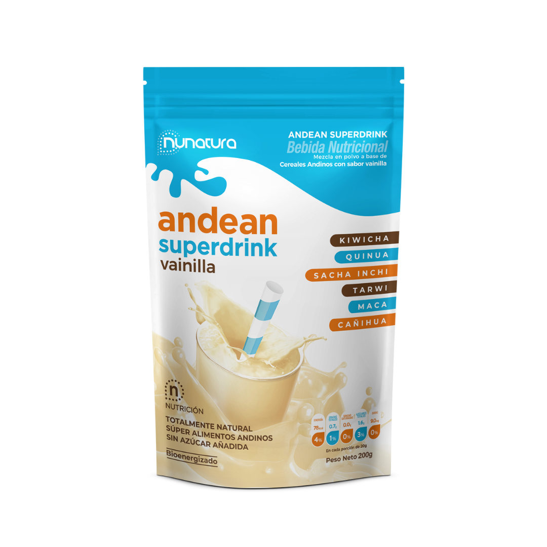 Andean superdrink sabor vainilla Nunatura, 200 gr
