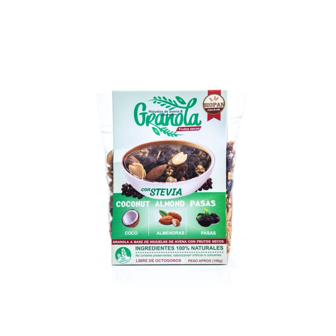 Granola endulzada con stevia Biopan, 100 gr