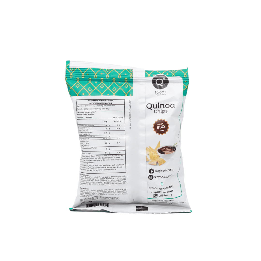 Chips de quinua sabor barbecue, QFoods