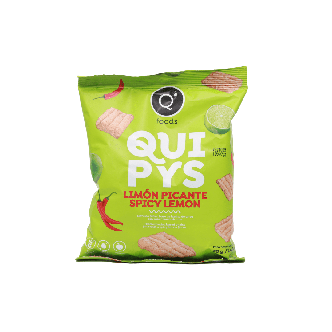Quipys sabor limón picante QFoods, 30 gr
