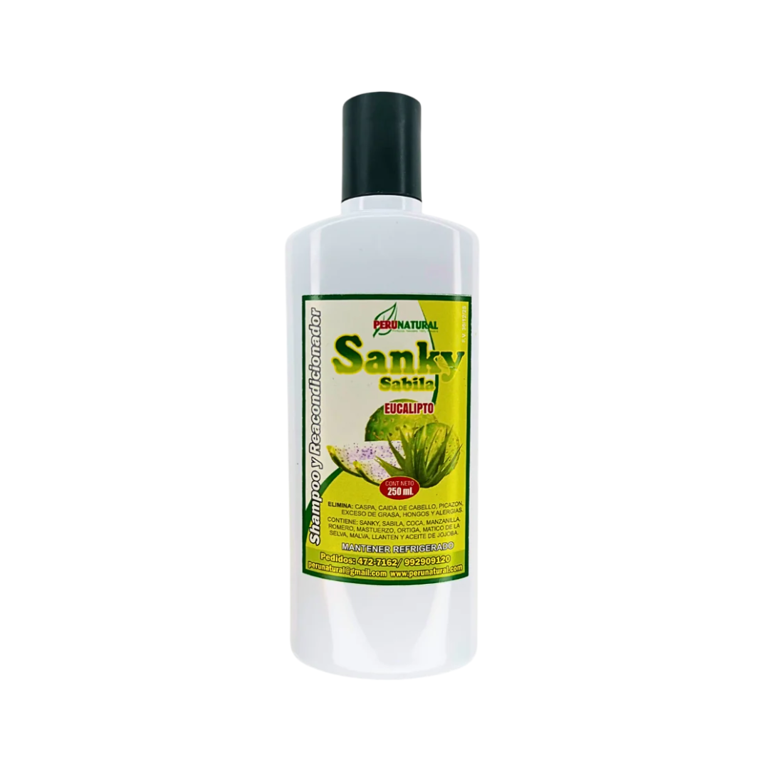 Shampoo y reacondicionador sanky, Perú Natural