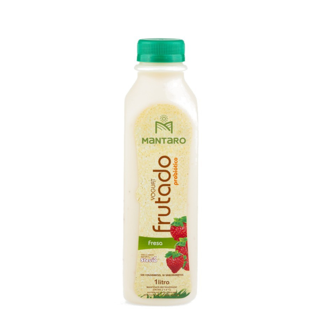 [SOLO RETIRO EN TIENDA] - Yogurt frutado de fresa Mantaro, 1 Lt