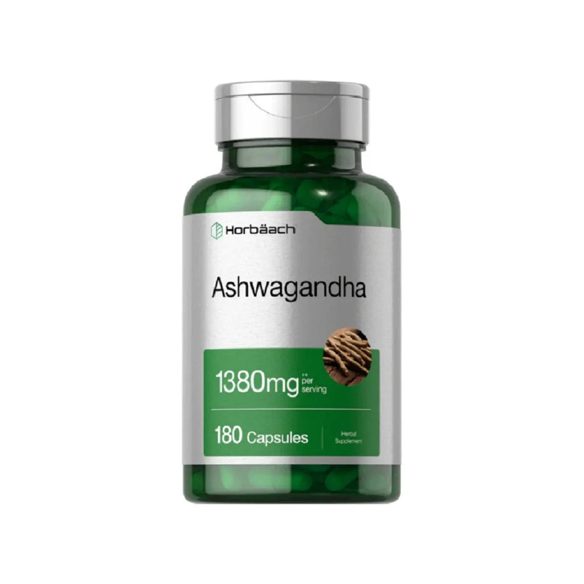 Ashwagandha 180 cápsulas Horbaach, 1380 mg