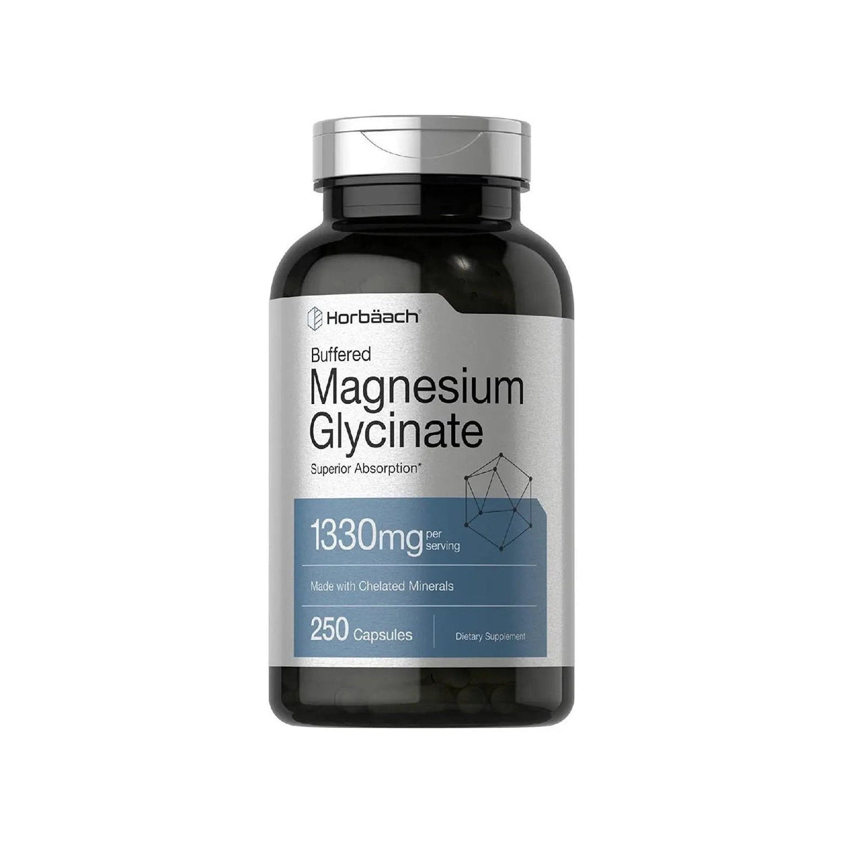 Glicinato de magnesio 250 cápsulas Horbaach, 1330 mg