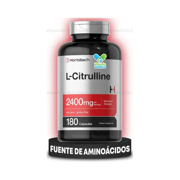 L-Citrulina 180 cápsulas Horbaach, 2400 mg