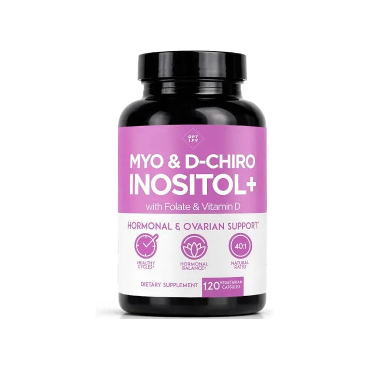 Myo & D-Chiro Inositol con folato y vitamina D, 120 cápsulas