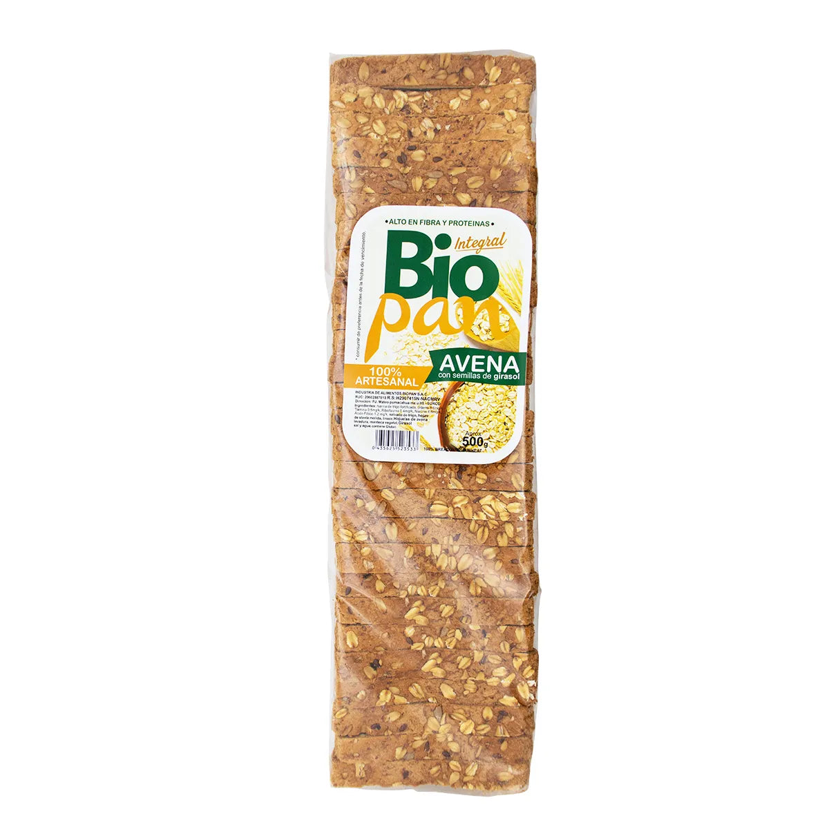 Tostadas artesanales con avena Biopan, 27 UND